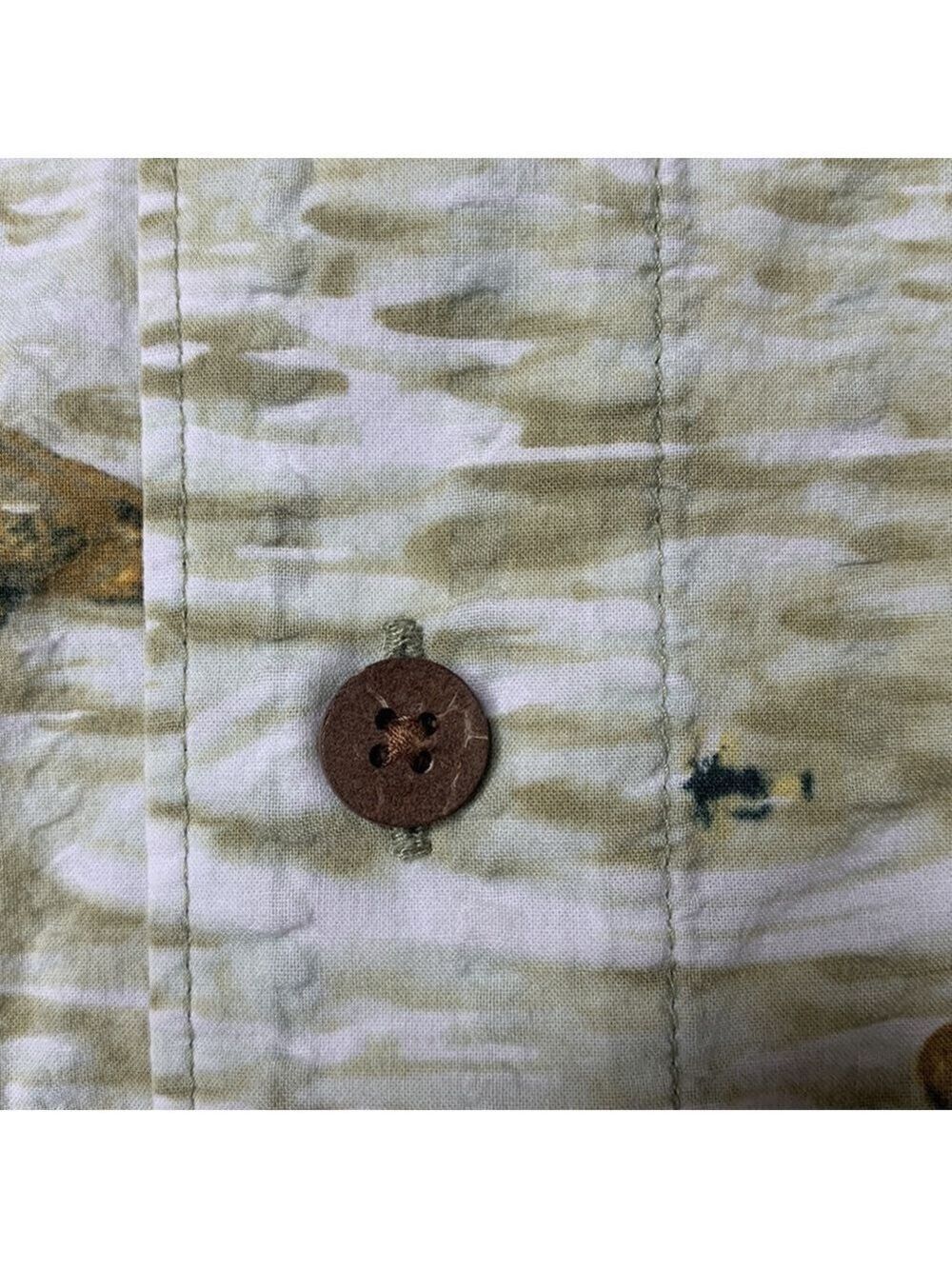 Columbia Shirt Mens M Multicolor Fish Pattern Button Down Short Sleeve Outdoor - Picture 3 of 6